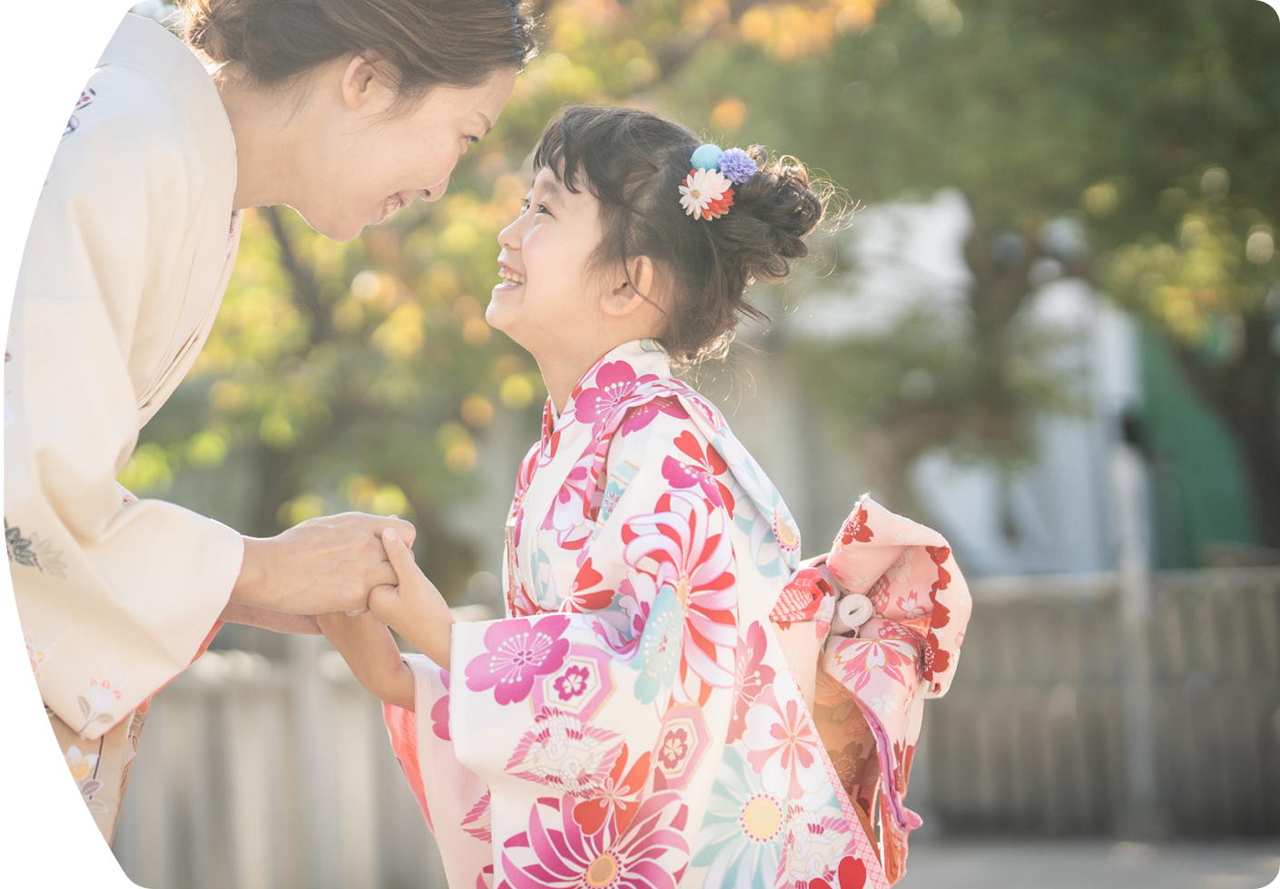 七五三の母子の写真