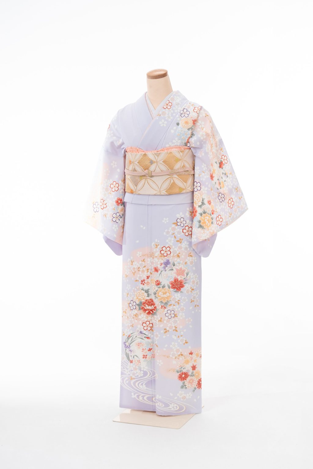 【13】訪問着　新作（化繊）少し大きめ