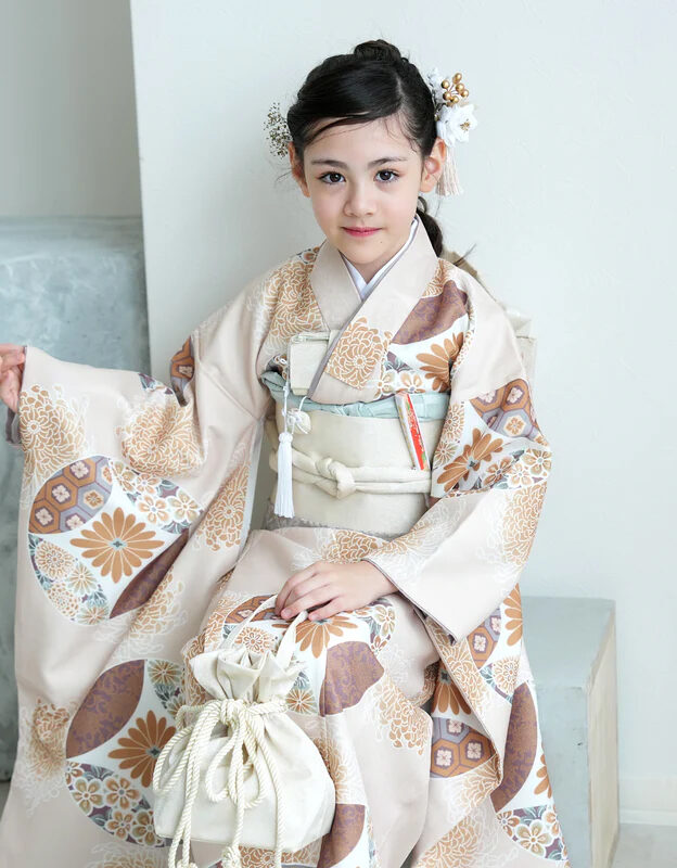 【44】7歳女の子　新作utatane　エクリュ七宝　＋5000円