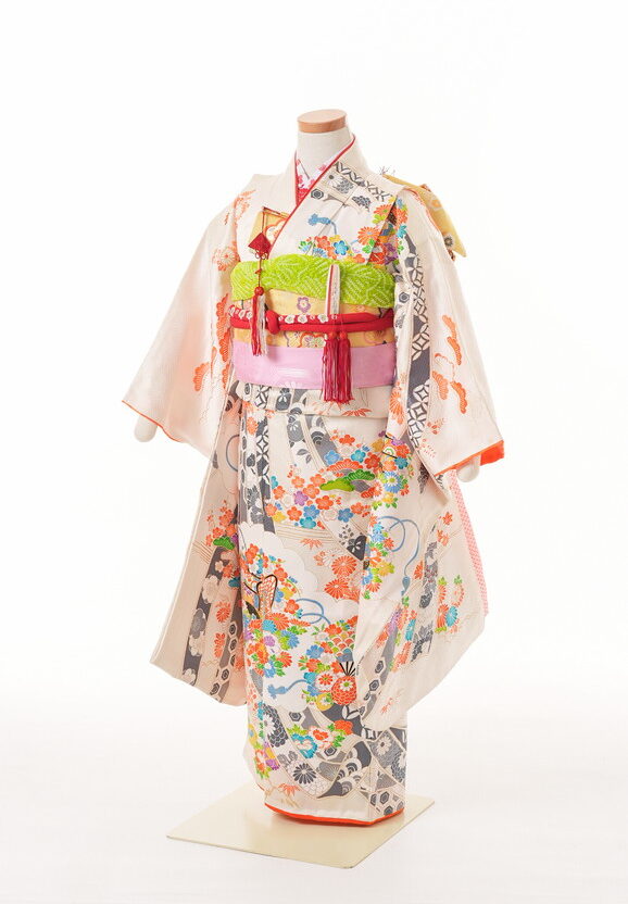 ☆【51】7歳女の子　アンティーク着物　＋3000円